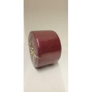 Tulle nastro glitter bordeaux 6 cm x 50 mt