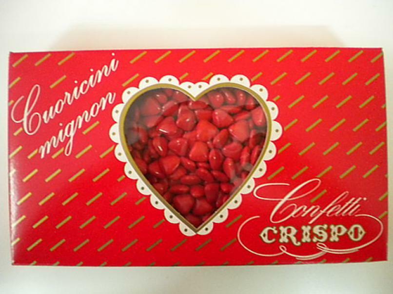 crispo crispo confetti cuoricini mignon rossi al cioccolato - 1 kg