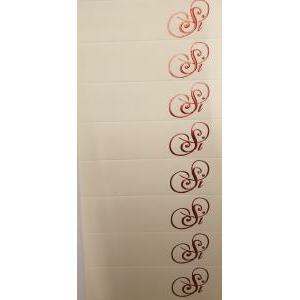 Bigliettini matrimonio avorio con scritta si in rosso 45x25 mm - 10 pz