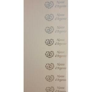 Bigliettini matrimonio per nozze d'argento 45x25 mm - 10 pz