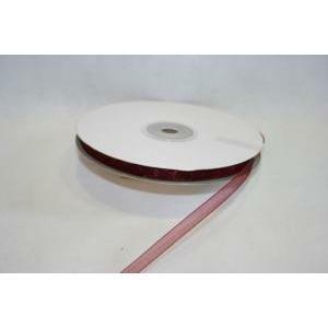 Nastro organza bordeaux - 6 mm x 50 mt