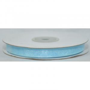 Nastro organza celeste - 6 mm x 50 mt