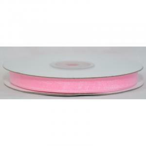 Nastro organza rosa - 10 mm x 50 mt