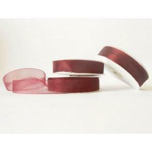 Nastro organza bordeaux - 20 mm x 50 mt