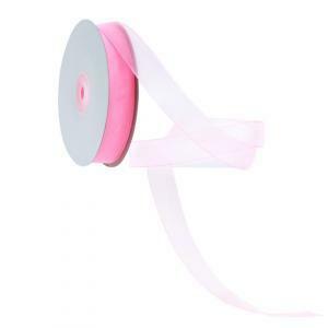 Nastro organza rosa - 20 mm x 50 mt