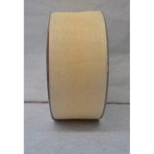 Nastro organza crema - 38 mm x 50 mt