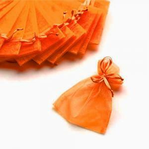 Sacchetto in organza arancio - 7x9 cm