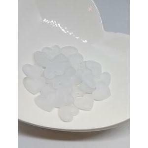 Cuori in plastica trasparenti opachi - 23mm x 25 pz