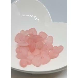 Cuori in plastica rosa opachi - 23mm x 25 pz