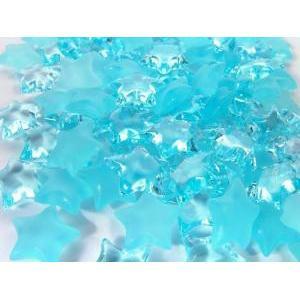 Stelle in plastica azzurre lucide/opache - 23 mm x 70 pz