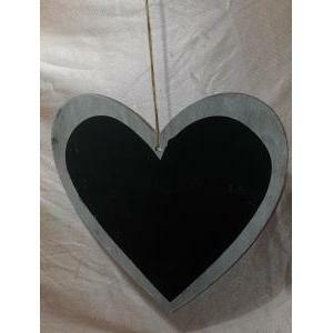 Lavagna a cuore 30 cm - grigio