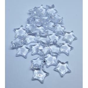 Stelle in plastica trasparenti lucide - 23 mm x 25 pz