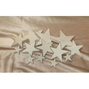 Set stelle legno bianco - 3 misure