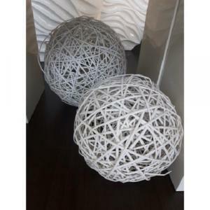 Sfera vimini 35 cm - bianco