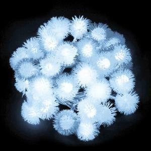 Catena 30 snow balls led bianco freddo a batteria - 5.8 mt