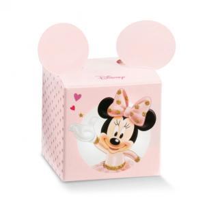 Cubo minnie ballerina con glitter 50x50x50 mm - 5 pz