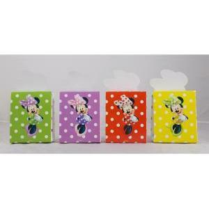 Scatolina porta confetti minnie pois soggetti assortiti - 70x30x90 mm