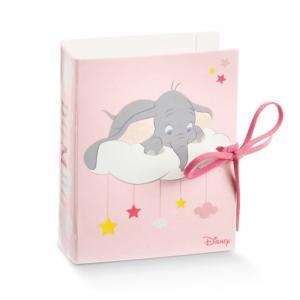 Libro porta confetti dumbo rosa 70x60x30 mm - 4 pz