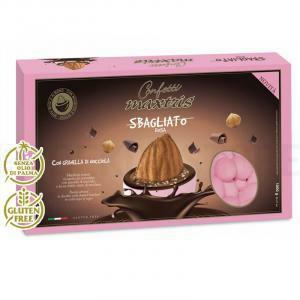 Confetti  sbagliato con granella di nocciola - rosa - 1kg