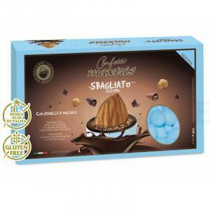 Confetti  sbagliato con granella di nocciola - azzurro - 1kg