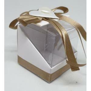 Cubo in pvc con applicazione tortora - 5 x 5 x 5 cm