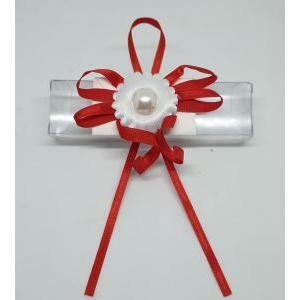 Portaconfetti in pvc con applicazione rossa - 10 x 2.5 x 2.5 cm