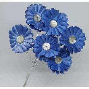 Margherita blu con strass - 6 pz