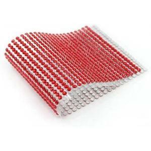 Strass adesivi a brillantino rosso - 3 mm