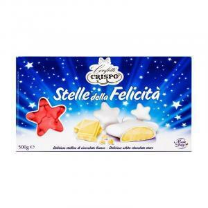 Stelle della felicita' rosso - confetti di cioccolato bianco 500gr