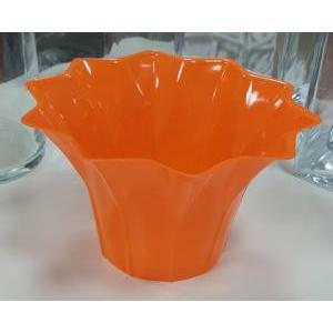 Set 5 copri vaso con punte in pvc arancione - 16 x 10 cm