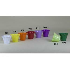 Set 5 copri vaso con punte in pvc arancione - 16 x 10 cm