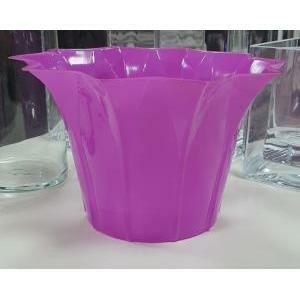 Set 2 copri vaso con punte in pvc fuxia - 23 x 14 cm