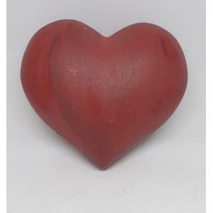 Cuore in resina rosso bordeuax - 13 x 11.5 cm