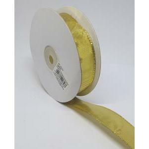 Nastro lurex liscio animato oro - 25 mm x 20 mt