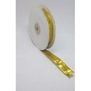 Nastro lurex liscio animato oro - 16 mm x 20 mt