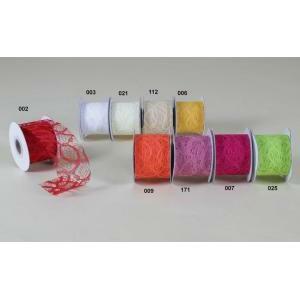 Nastro decor wed amidato fuxia - 5 cm x 10 yd