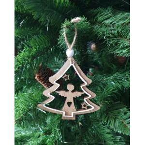 Appendino ad albero con angelo- 10.5 x 10.5 cm