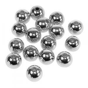 Dol24 perle decorative 10 mm argento metallizzato - 115 pz