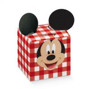 Cubo mickey's party rosso 50x50x50 mm - 5 pz