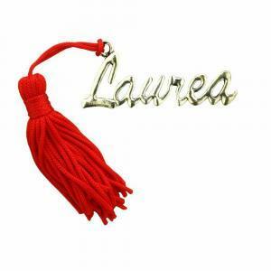 Scritta laurea con nappa rossa - 5.5 cm