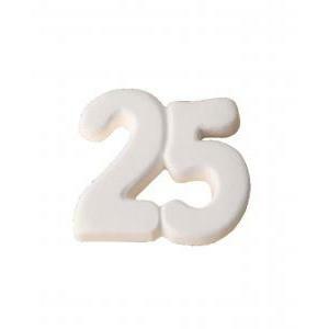 Gessetto numero 25 bianco - 3.5 cm