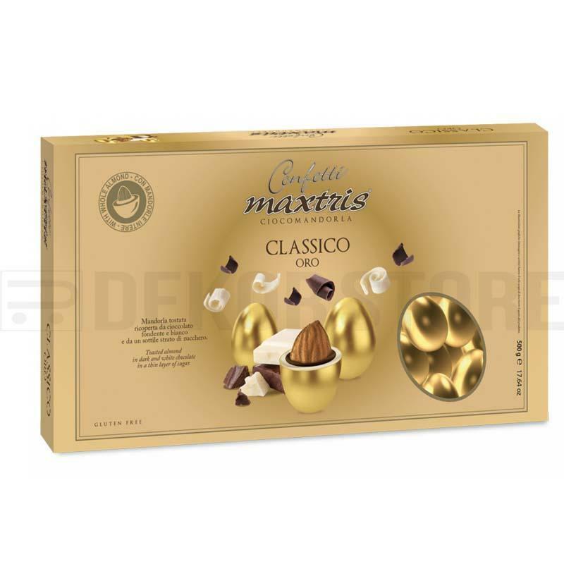 Confetti maxtris classico oro in confezioni da 500gr