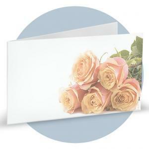 Bigliettini matrimonio con rose - 1 foglio da 20pz