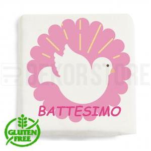 Marshmallow quadratino con stampa ' battesimo ' - 20pz