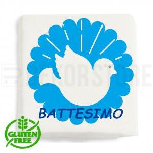 Marshmallow quadratino con stampa ' battesimo ' - 20pz