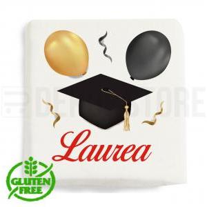 Marshmallow quadratino con stampa ' laurea ' - 20pz