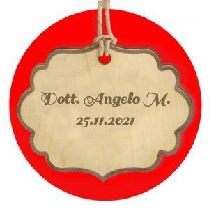 Tag in legno sagomato laurea - 10 pz personalizzato