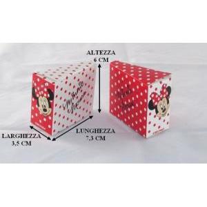 Fetta di torta porta confetti minnie mouse soggetti assortiti - 73x35x60 mm