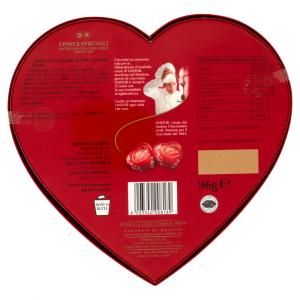 Scatola a forma di cuore con cioccolatini a cuore al cioccolato a latte - 96 gr