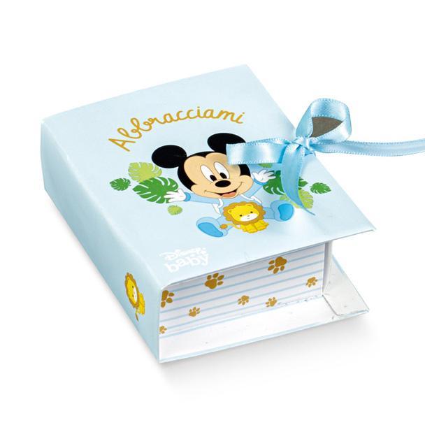 scotton spa libro porta confetti mickey baby lion 70x60x30 mm - 5 pz